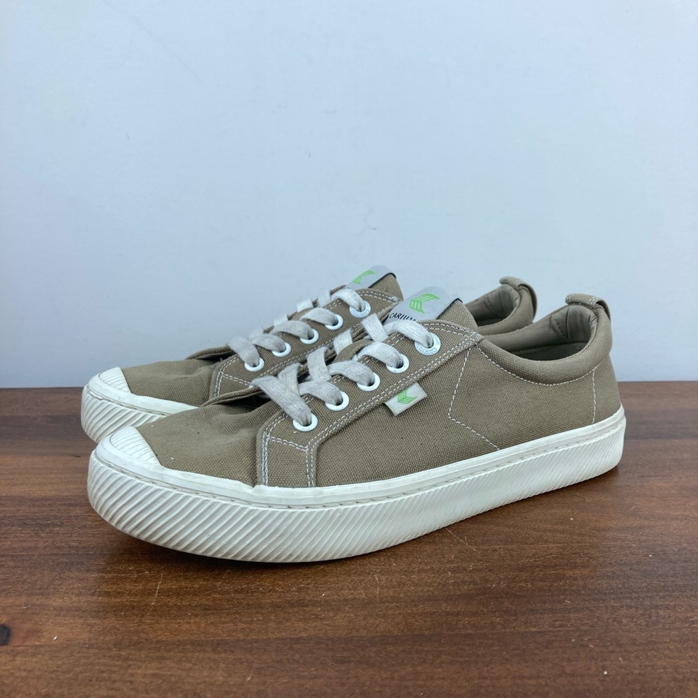 Cariuma Oca Low Burnt Sand Brown Canvas Sneakers Shoes Womens Size 8 .5 / Mens 7